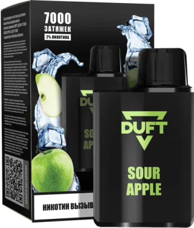 Заказать Одноразовая электронная сигарета Duft 7000 Sour Apple M